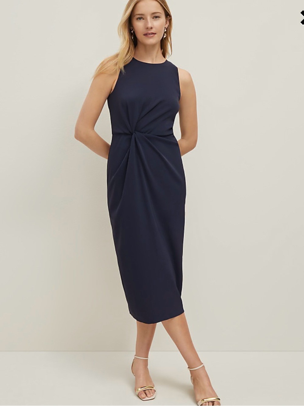 Ann Taylor Crepe twist sheath dress- size 4- NWT